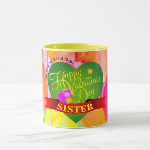 Floral Happy Valentines Mug