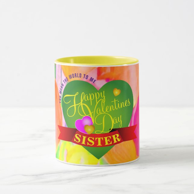 Floral Happy Valentines Mug (Center)