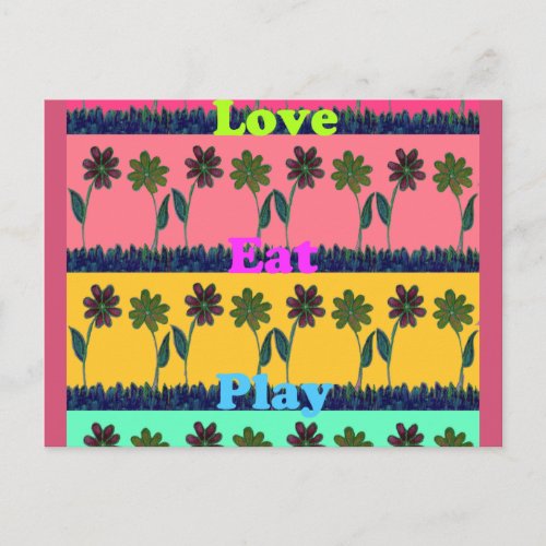 Floral Harmony Baby Pink Bliss enchanting colors  Postcard