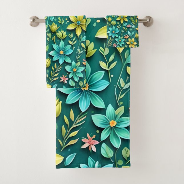 Floral Harmony Bath Towel Set (Insitu)