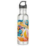Floral Harmony: Blossoming Mandalas Collection Stainless Steel Water Bottle