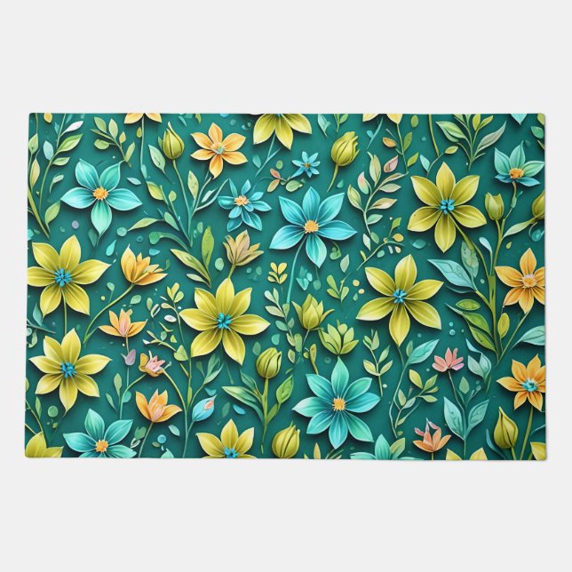 Floral Harmony Doormat (Front)