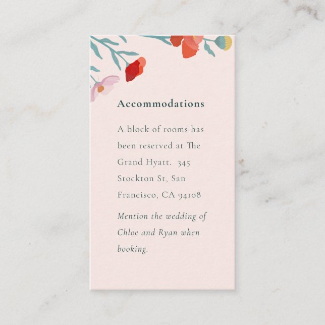Floral Harmony Enclosure Card (Front)