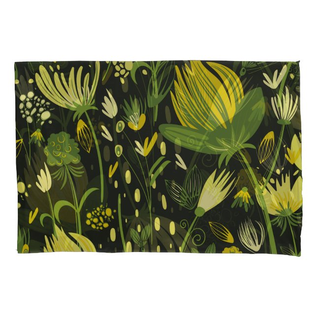 Floral Harmony in Lovely Bouquet.  Pillow Case (Front)