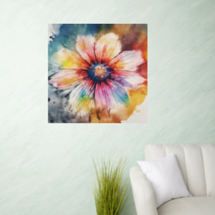 Floral Harmony in Pastel Colors Wall Decal