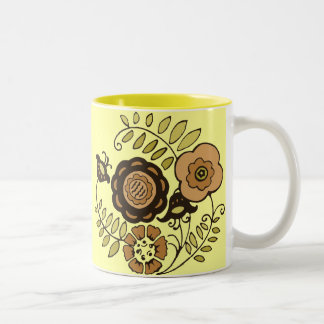 Floral Harvest Two-Tone Coffee Mug