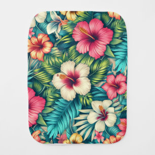 Floral Hawaiian/tropical Baby Burp Cloth