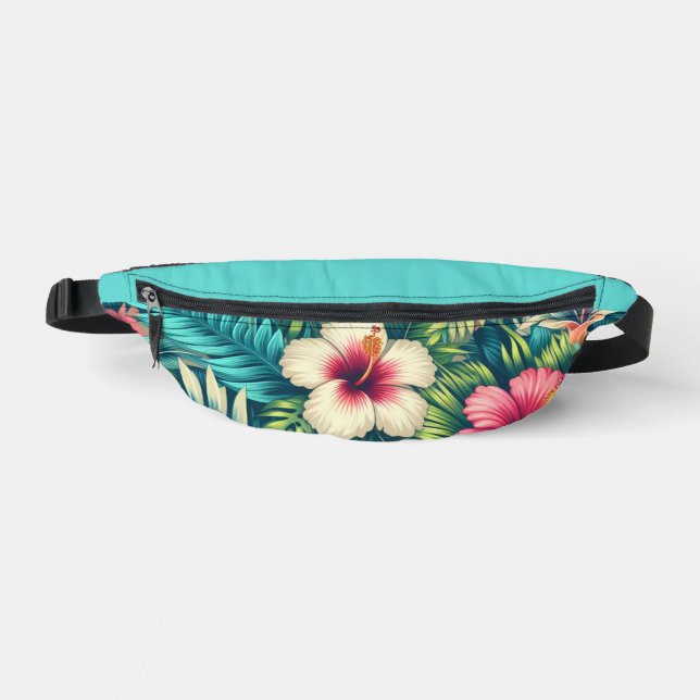 Floral Hawaiian/tropical Fanny Pack (Front)