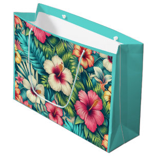 Floral Hawaiian/tropical Large Gift Bag