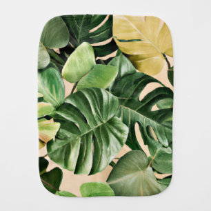 Floral/Hawaiian/Tropical leaf Baby Burp Cloth