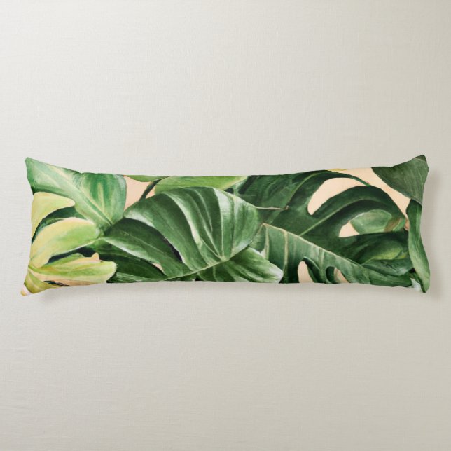 Floral/Hawaiian/Tropical leaf Body Pillow (Front)