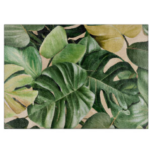 Floral/Hawaiian/Tropical leaf Cutting Board