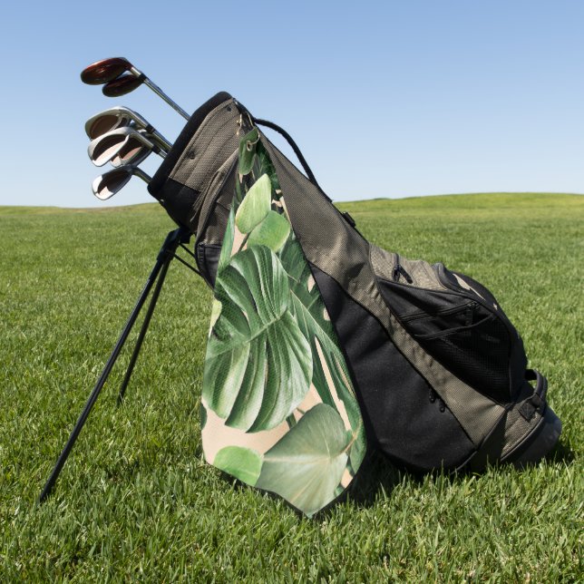 Floral/Hawaiian/Tropical leaf Golf Towel (Green)
