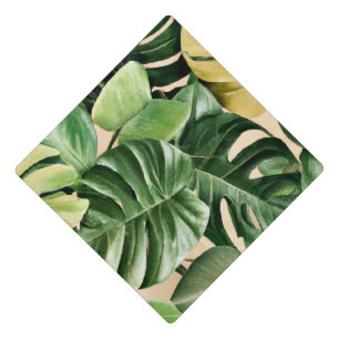 Floral/Hawaiian/Tropical leaf Graduation Cap Topper