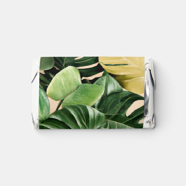 Floral/Hawaiian/Tropical leaf Hershey's Miniatures (Front)
