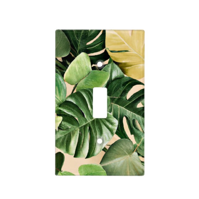Floral/Hawaiian/Tropical leaf Light Switch Cover (Front)
