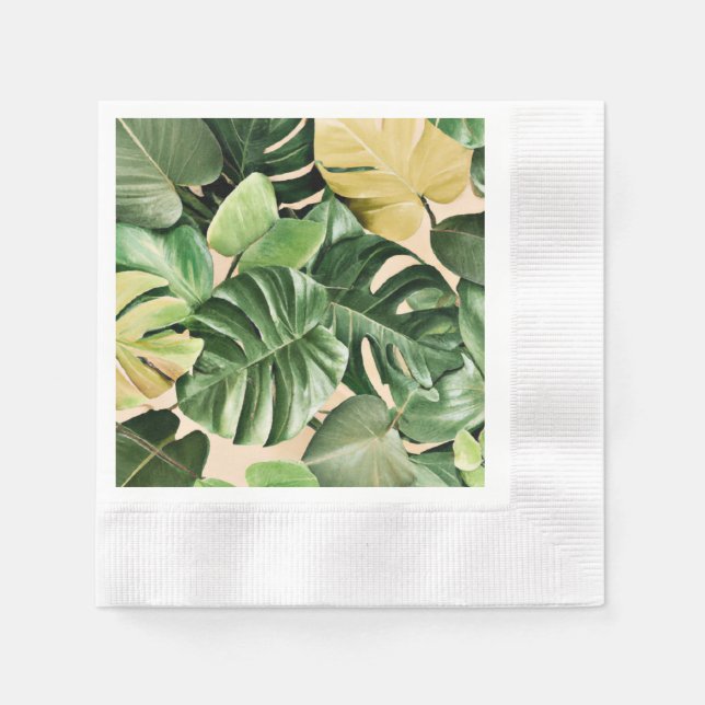 Floral/Hawaiian/Tropical leaf Napkins (Front)