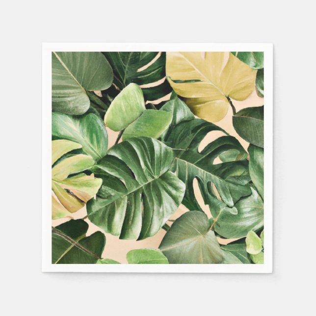Floral/Hawaiian/Tropical leaf Napkins (Front)