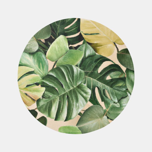 Floral/Hawaiian/Tropical leaf Outdoor Rug (Front)