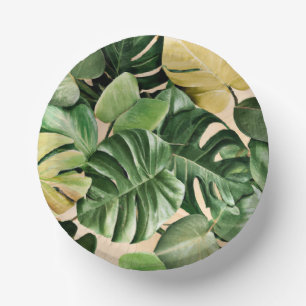 Floral/Hawaiian/Tropical leaf Paper Bowls