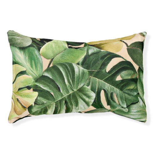 FloralHawaiianTropical leaf Pet Bed