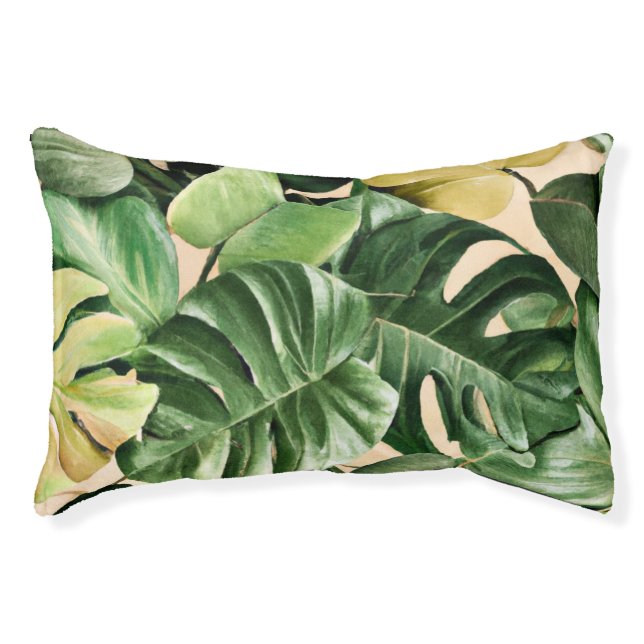 Floral/Hawaiian/Tropical leaf Pet Bed (Front)