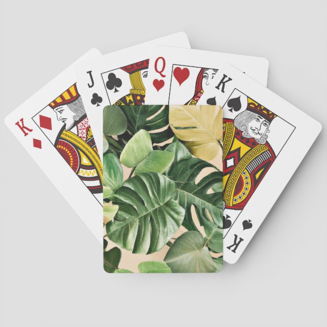 Floral/Hawaiian/Tropical leaf Poker Cards (Back)