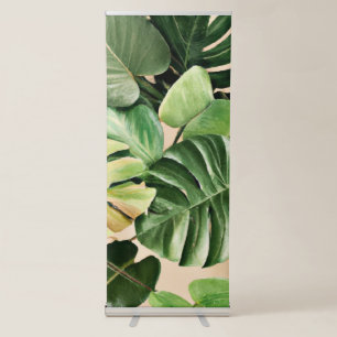 Floral/Hawaiian/Tropical leaf Retractable Banner