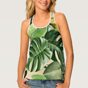 Floral/Hawaiian/Tropical leaf Tank Top