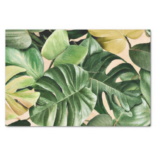 FloralHawaiianTropical leaf Tissue Paper