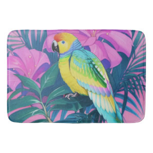 Floral/Hawaiian/Tropical/parrot  Bath Mat