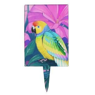 Floral/Hawaiian/Tropical/parrot Cake Topper