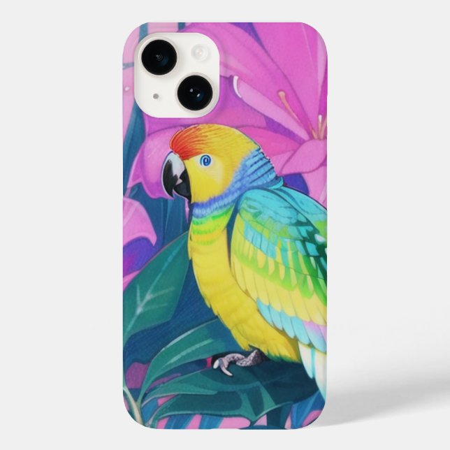 Floral/Hawaiian/Tropical/parrot  Case-Mate iPhone Case (Back)