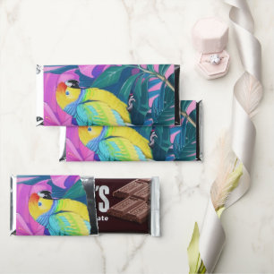 Floral/Hawaiian/Tropical/parrot Hershey Bar Favors