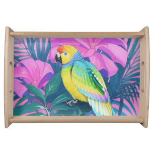 Floral/Hawaiian/Tropical/parrot Serving Tray