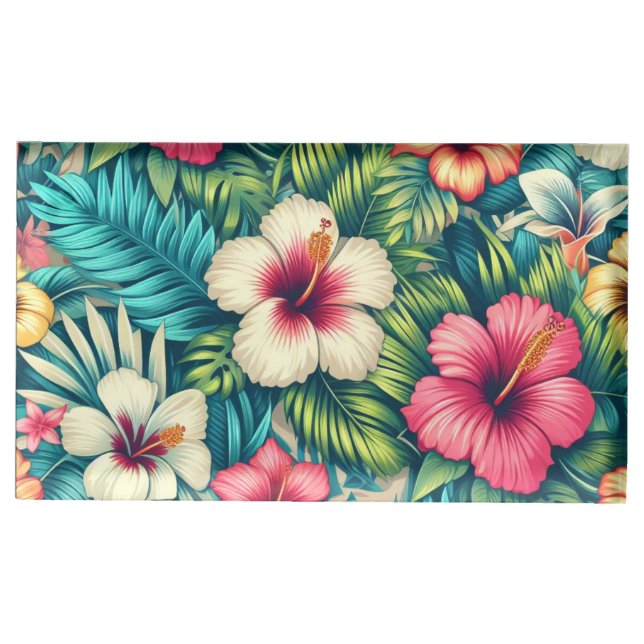 Floral Hawaiian/tropical Place Card Holder (Front)