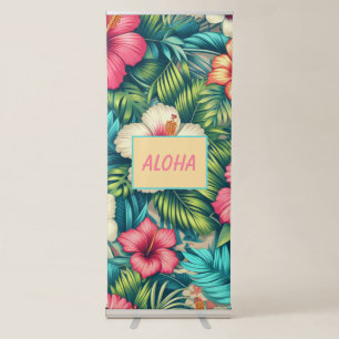 Floral Hawaiian/tropical Retractable Banner