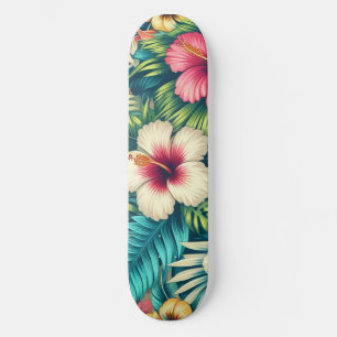 Floral Hawaiian/tropical Skateboard