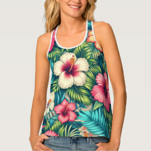 Floral Hawaiian/tropical Tank Top