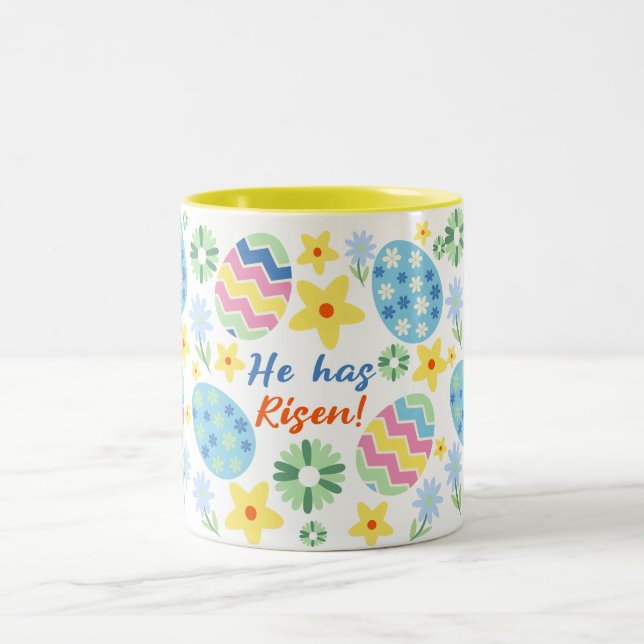 Floral He Has Risen Easter Mug (Center)