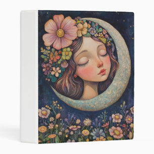 Floral Headdress & Crescent Moon Mini Binder