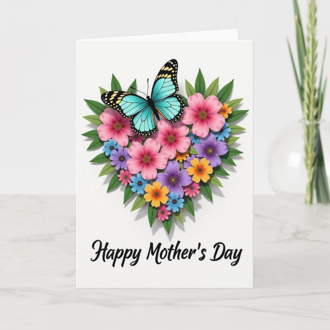 Floral Heart Art Card (Front)