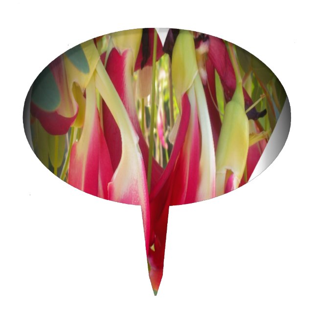 Floral Heart Art Print Cake Topper (Front)