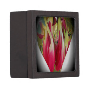 Floral Heart Art Print Jewelry Box