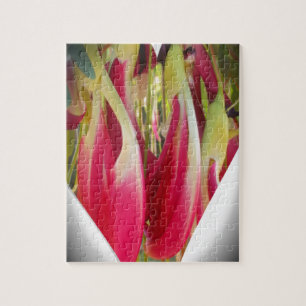 Floral Heart Art Print Jigsaw Puzzle