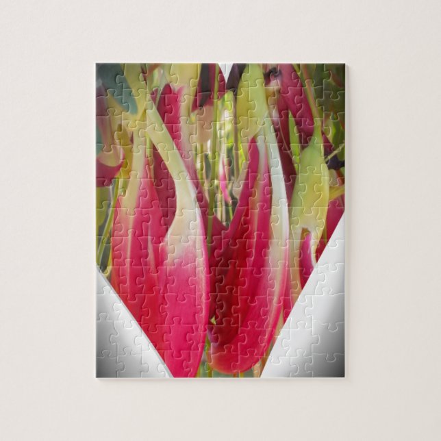 Floral Heart Art Print Jigsaw Puzzle (Vertical)