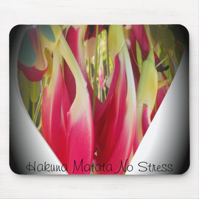 Floral Heart Art Print Mouse Pad (Front)