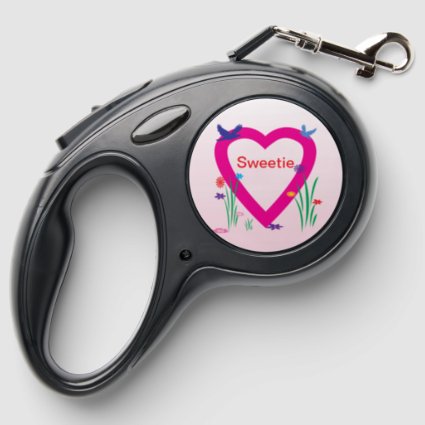 Floral Heart Birds Retractable Leash