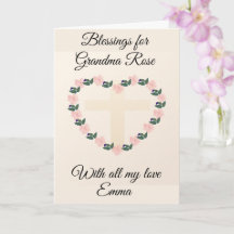 Floral Heart Blessing for a Dear Grandma