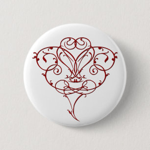 Floral Heart Button